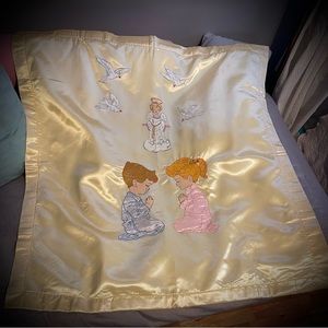 Vintage Satin Baby Blanket